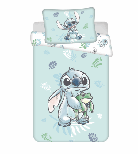 Stitch Dekbedovertrek frog  groen 140 x 200 cm - pre order