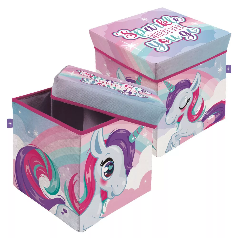 Unicorn Sparkle opbergbox 30 x 30 x 30 cm