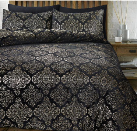 Sleeptime Glamour Flanel Art Foil Zwart 200 x 200/220 cm
