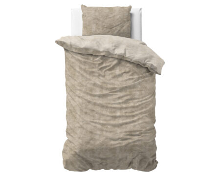 Sleeptime Flanel  Washed Cotton Taupe 140 x 200/220 cm