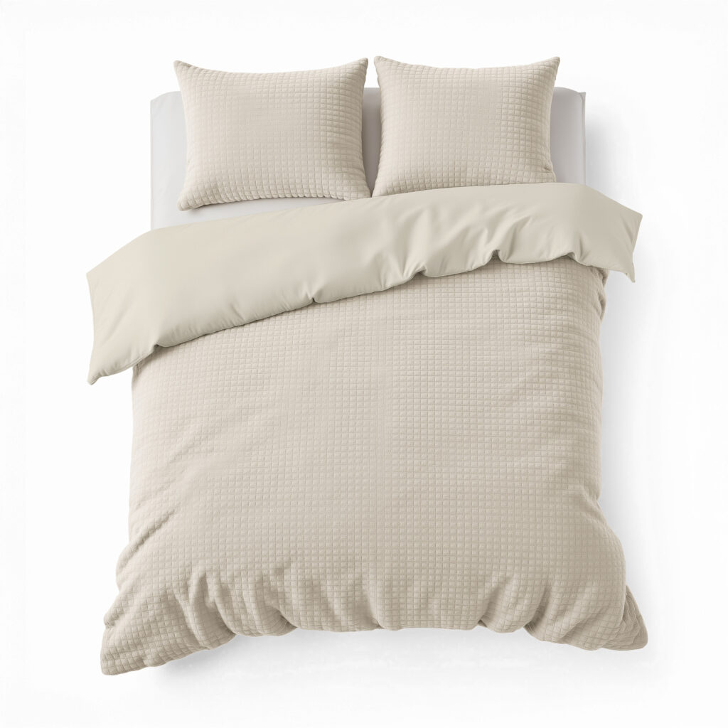 Sleeptime Check Teddy Beige 200 x 200/220 cm