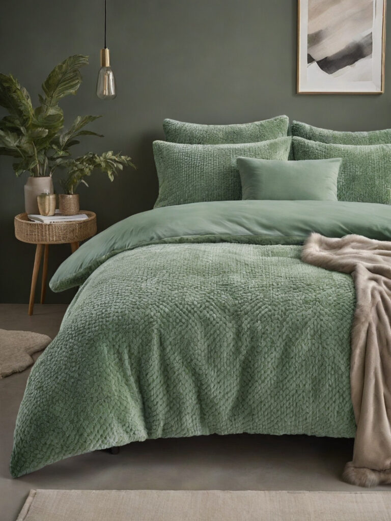 Sleeptime Fur Teddy Groen 140 x 200/220 cm