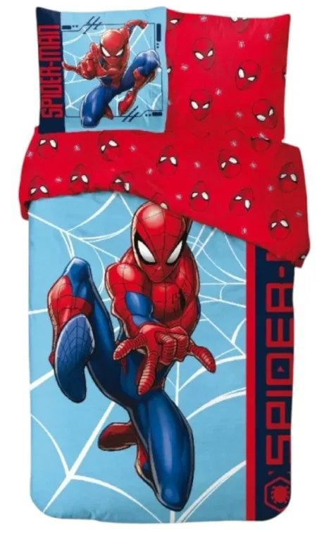 SpiderMan Dekbedovertrek blauw/rood 140 x 200 cm - 65 x 65 cm