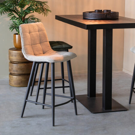 LABEL51 Barkruk Jelt - Naturel - Boucle - Zithoogte 66