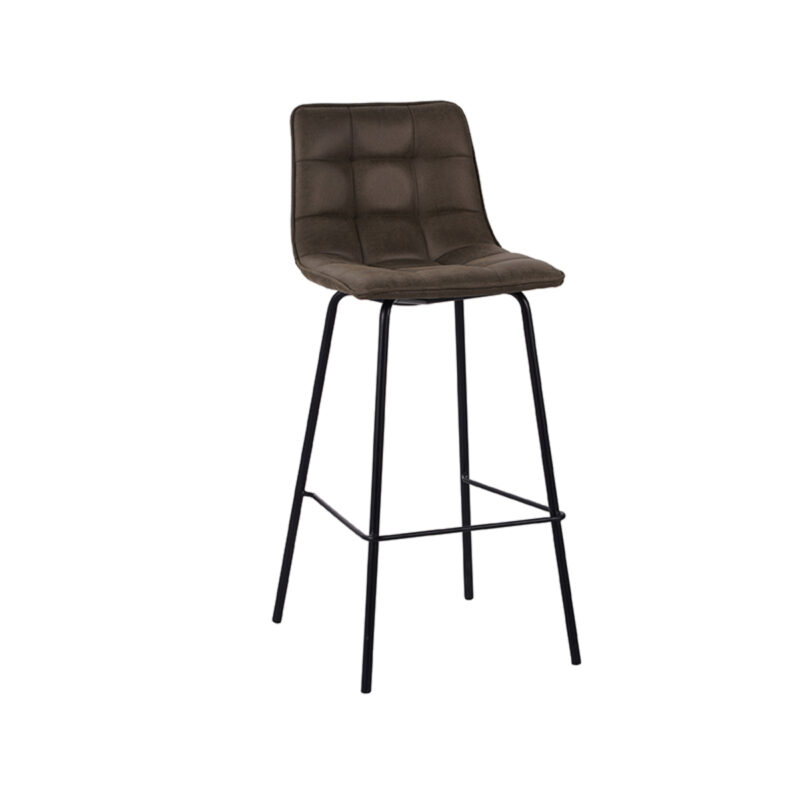 LABEL51 Barkruk Bistro - Moss - Micro Suede - Zithoogte 78