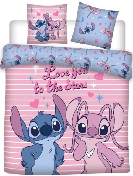 Angel and Stitch Love you to the stars Dekbedovertrek 240 x 220 cm - polykatoen pre order