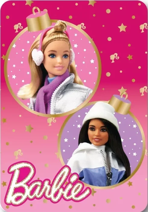 Barbie Winter Christmas Fleece deken 100 x 140 cm