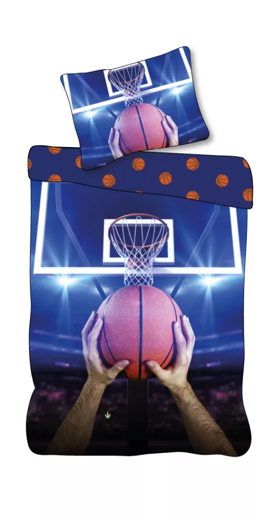 Basketbal Dekbedovertrek Eenpersoons - 140 x 200 cm