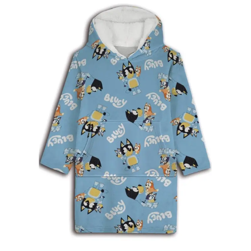 Bluey hoodie poncho 7 - 14 jaar polyester