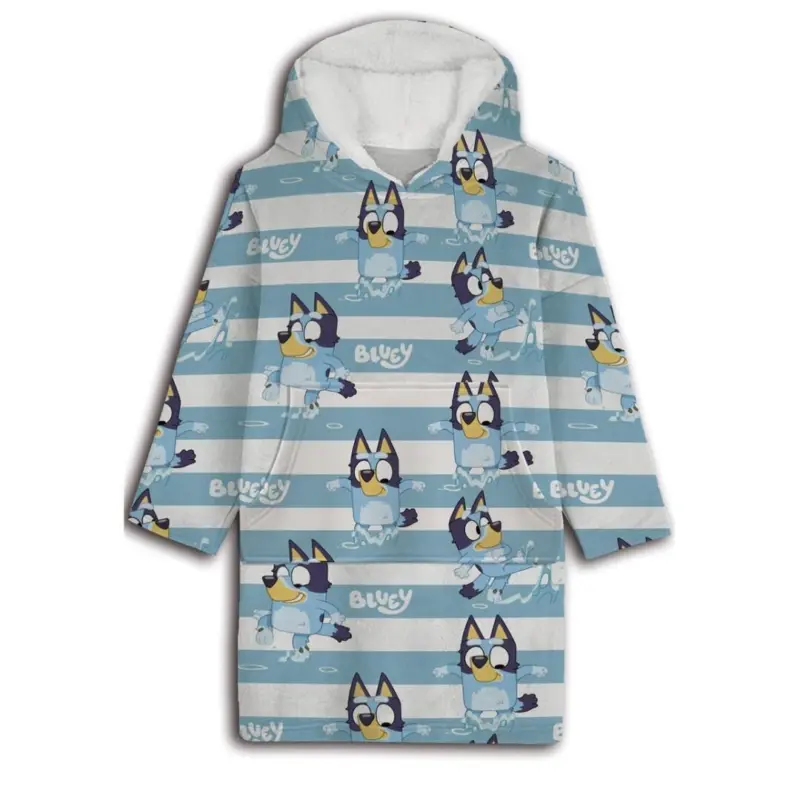 Bluey hoodie poncho strepen 7 - 14 jaar polyester