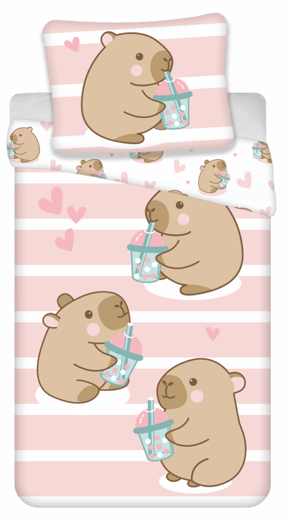 Dekbedovertrek Capybara 140 x 200 cm -  70 x 90 cm - Katoen - pre order