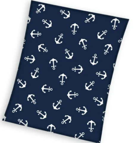 Sweet Home Ankers fleece plaid blauw 150x200cm