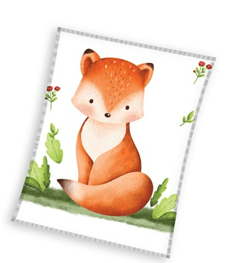 Sweet Home fleeceplaid Vos meerkleurig 110x140cm