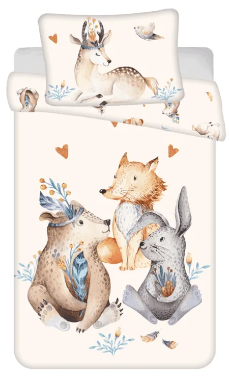 beer en vos - 100 x 135 cm - Katoen