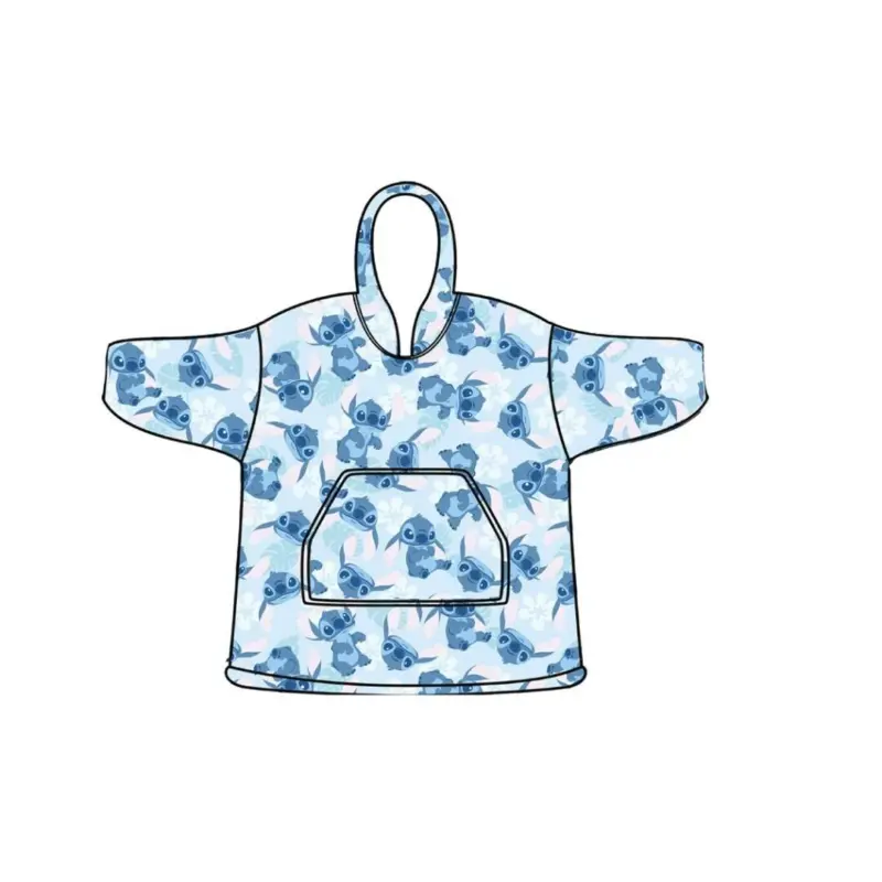 Disney Lilo & Stitch hoodie poncho bloemen 7 - 14 jaar - polyester