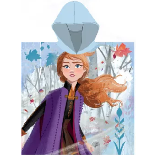 Frozen poncho Anna & Elsa  55 x 110 cm blauw
