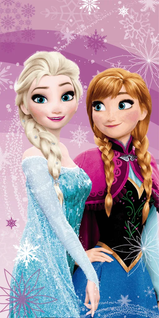 Frozen strandlaken Sisters 70 x 140 cm roze
