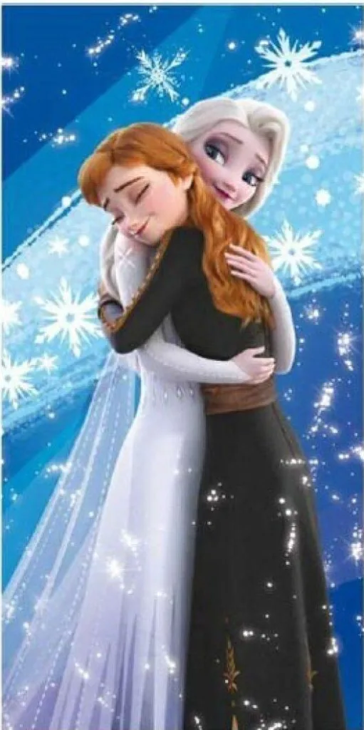 Frozen handdoek polyester blauw 70x140cm