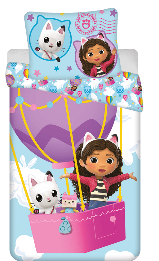 Gabby's Dollhouse Dekbedovertrek luchtballon - 140 x 200 cm - Katoen