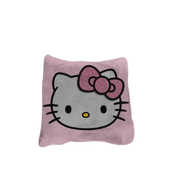 Hello Kitty fleece plaid + kussen 100 x 150 cm - 40 x 40 cm - polyester - pre order