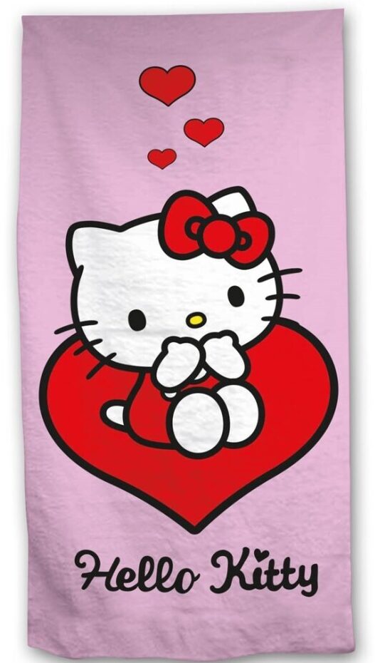 Hello Kitty roze handdoek 70 x 140 cm - pre order