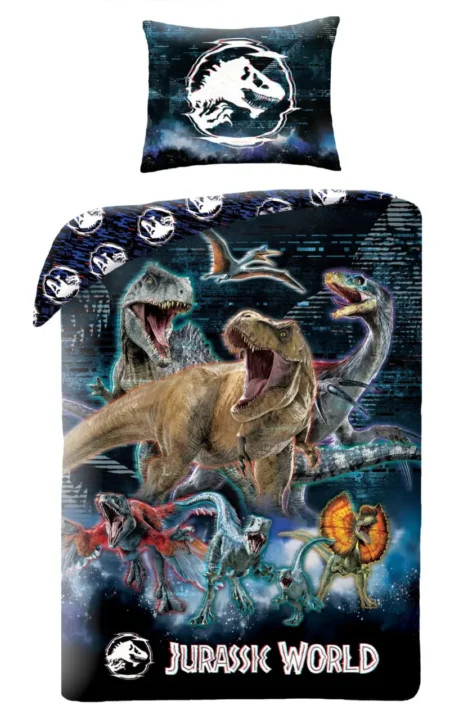 Jurassic World Dekbedovertrek Dino's 140 x 200 cm - polyester- 70 x 90 cm