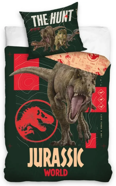 Jurassic World The Hunt Dekbedovertrek 140 x 200 cm (70 x 90 cm)