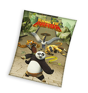 Kung Fu Panda Fleeceplaid meerkleurig 130x160cm