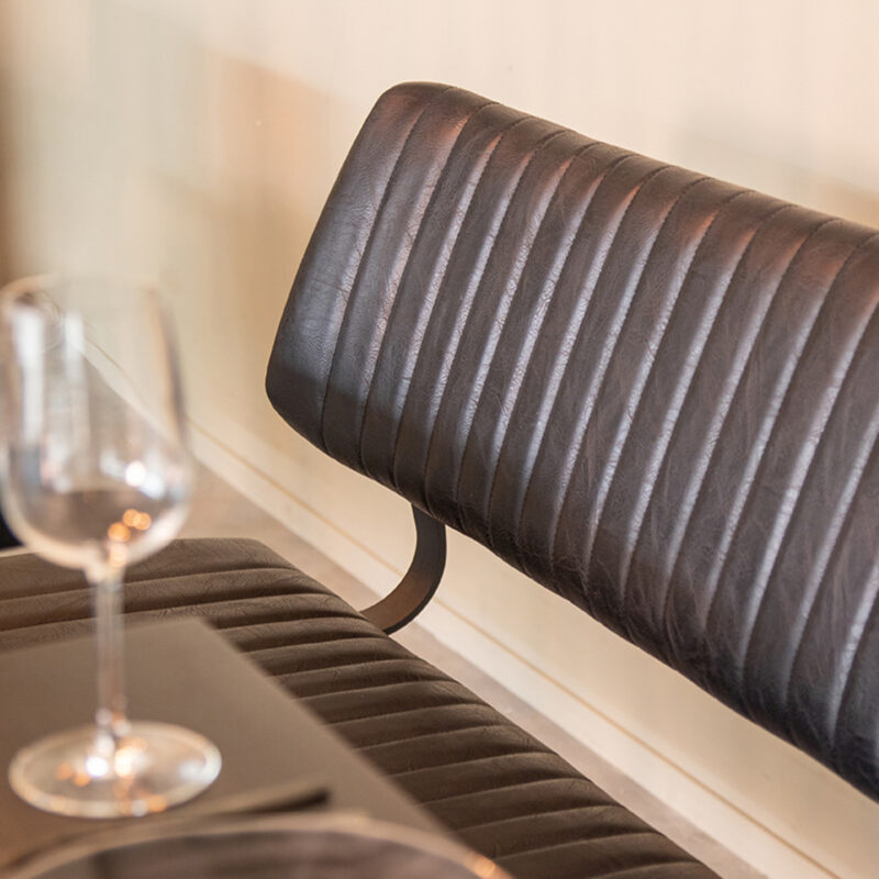 LABEL51 Eetkamerbank Gusto - Zwart - PU-Leder - 120 cm