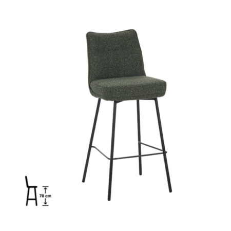 LABEL51 Eetkamerstoel Lennon - Forest - Boucle - Zithoogte 78