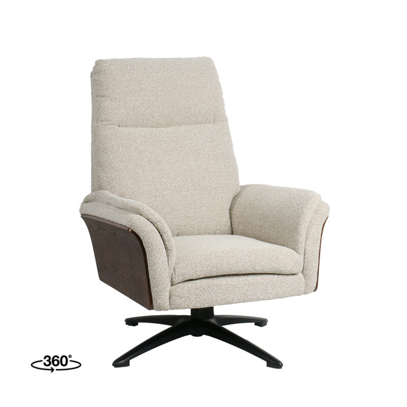 LABEL51 Fauteuil Zenza - Naturel - Royal Boucle - Incl. Hocker