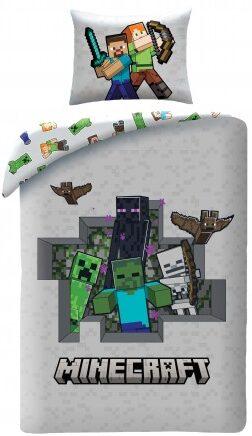 Minecraft Mobs Dekbedovertrek - 140 x 200 cm - 70 x 90 cm - Polyester