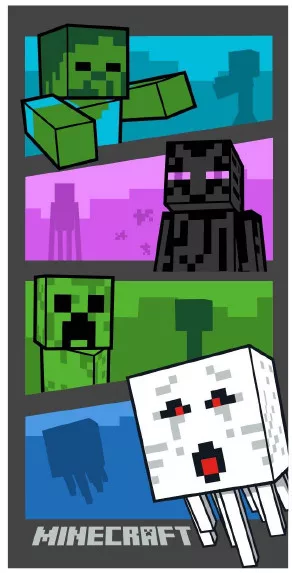 Minecraft handdoek block 70 x 140 cm - katoen