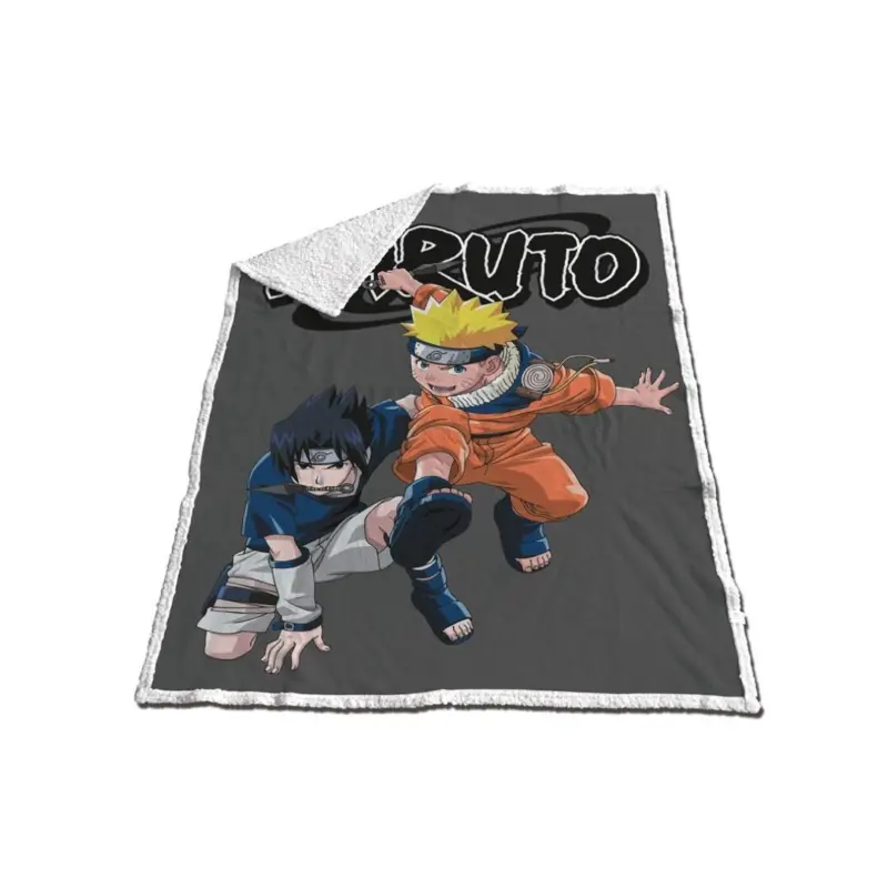 Naruto en Sasuke fleece plaid 120 x 150 cm - polyester