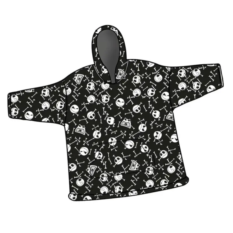 Nightmare Before Christmas hoodie poncho 7 - 14 jaar polyester - pre order