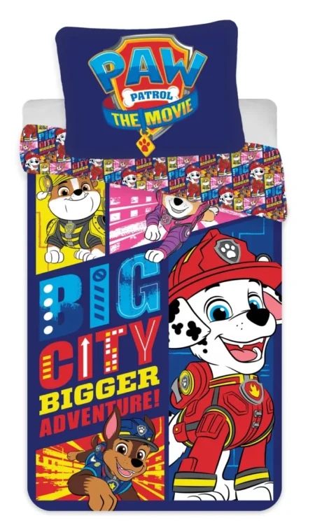 PAW Patrol Dekbedovertrek Big City blauw - 100 x 135 cm - Katoen