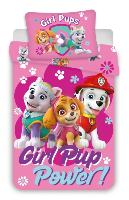 PAW Patrol Dekbedovertrek Girl Pup Power - 100 x 135 cm - Katoen