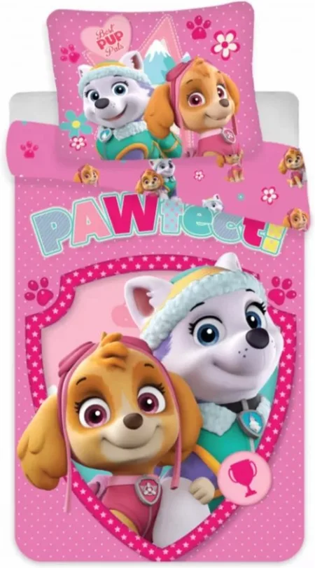 Paw Patrol peuterdekbedovertrek Skye en Everest  100 x 135 cm Katoen