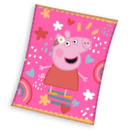 Peppa Pig Coral fleece deken roze- 130 x 160 cm