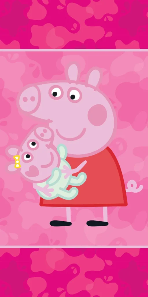 Peppa Pig  handdoek roze 70 x 140 cm