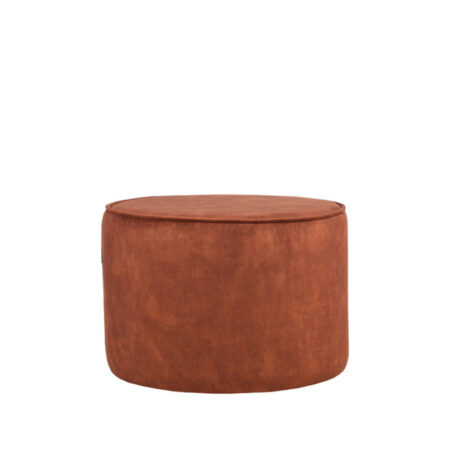 LABEL51 Poef Tibo - Rust - Velours - 55 cm - Rond