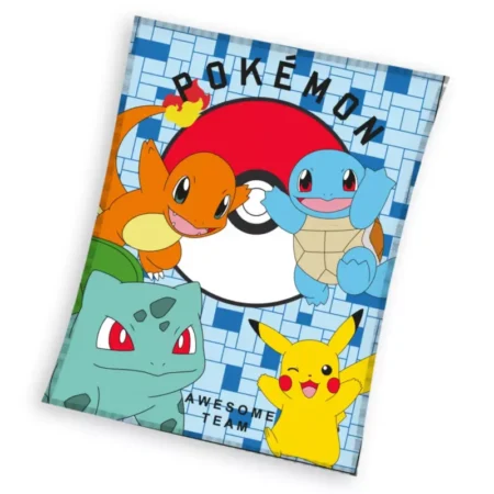 Pokemon fleece deken starters - 110 x 150 cm