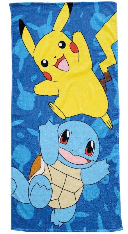 Pokemon strandlaken Squirtle en Pikachu 70 x 140 cm
