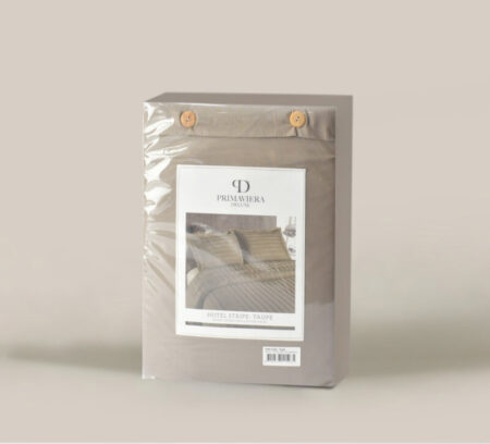 Primaviera Deluxe Hotel stripe Taupe 200 x 200/260 cm