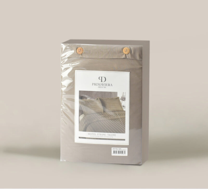 Primaviera Deluxe Hotel stripe Taupe 240 x 200/260 cm