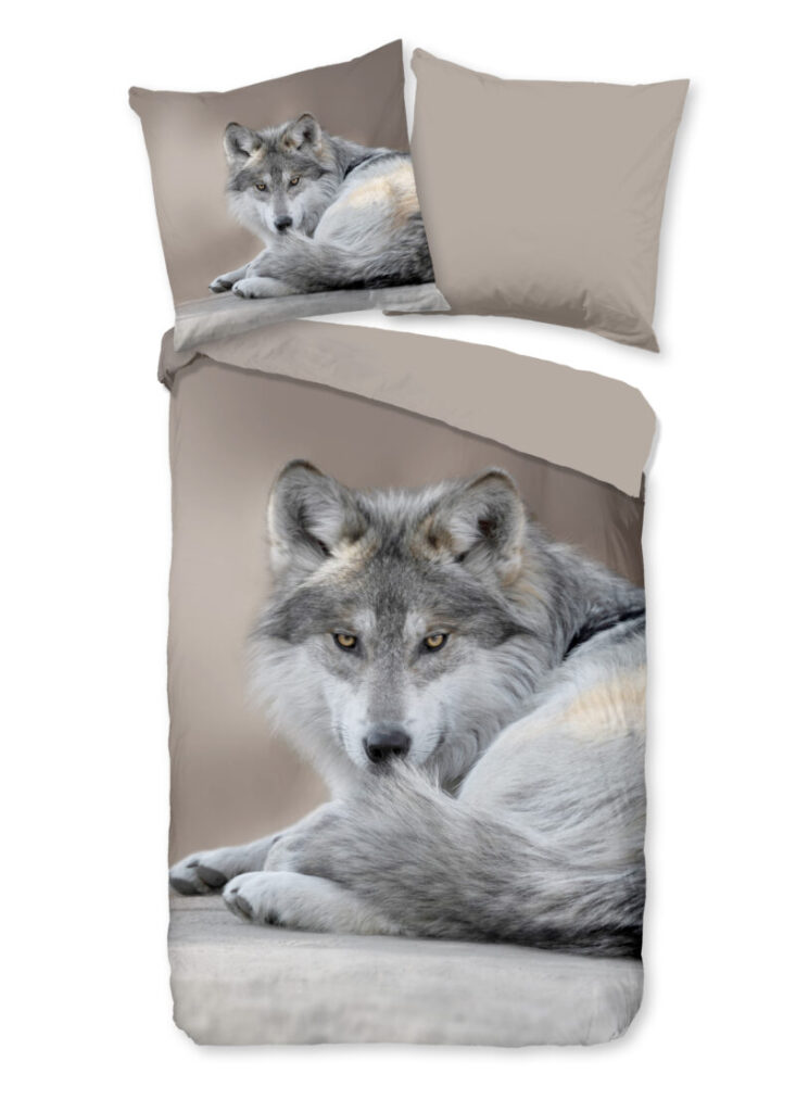 Pure Dekbedovertrek "Wolf" - Taupe - (135x200 cm) - Microfiber