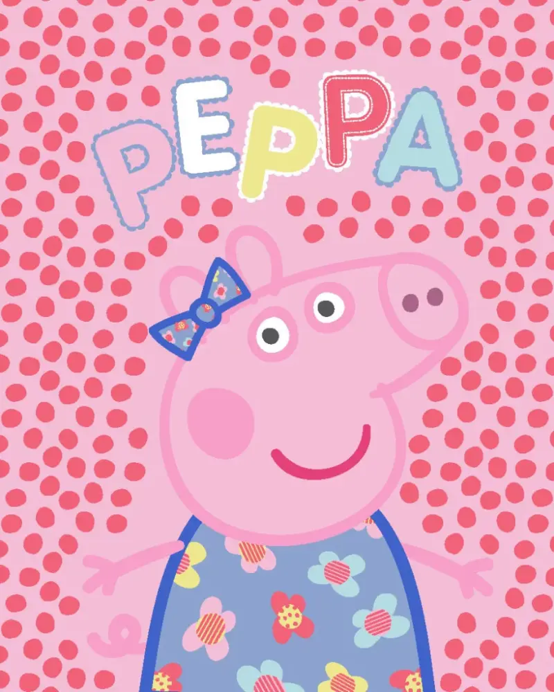 Roze Peppa Pig Coral fleece deken - 130 x 160 cm