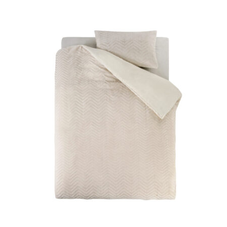 Sleeptime Chevron Teddy Créme 140 x 200/220 cm