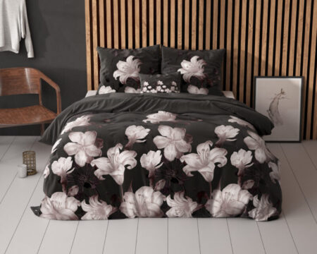 Sleeptime Dark Flower Zwart 140 x 220 cm