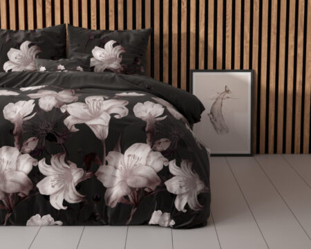 Sleeptime Dark Flower Zwart 240 x 220 cm
